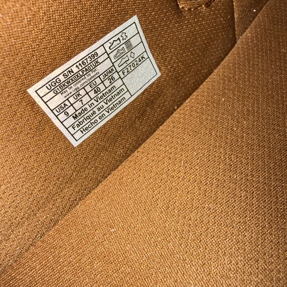 NEW UGG GOLDENSTAR GLIDE HI PLATFORM CHESTNUT TAN SANDALS SZ 9 - Picture 11 of 12